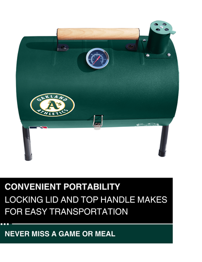 Oakland Athletics Portable Dual Surface Charcoal Grill