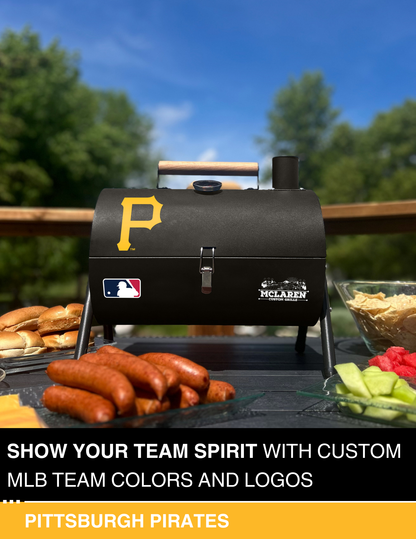 Pittsburgh Pirates Portable Dual Surface Charcoal Grill