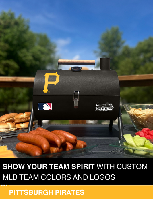 Pittsburgh Pirates Portable Dual Surface Charcoal Grill