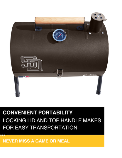 San Diego Padres Portable Dual Surface Charcoal Grill