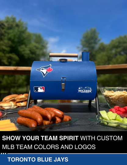 Toronto Blue Jays Portable Dual Surface Charcoal Grill