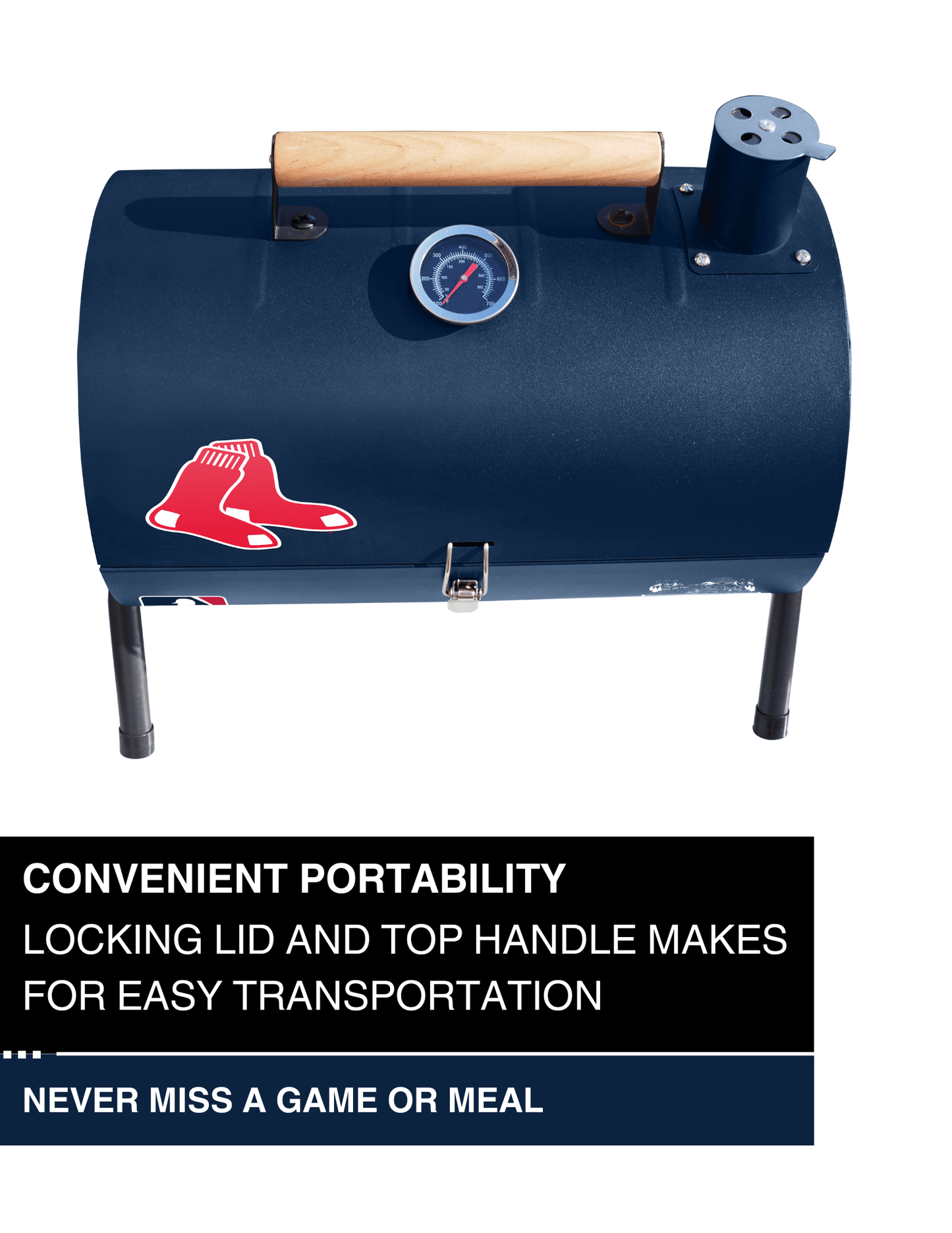 Boston Red Sox Portable Dual Surface Charcoal Grill