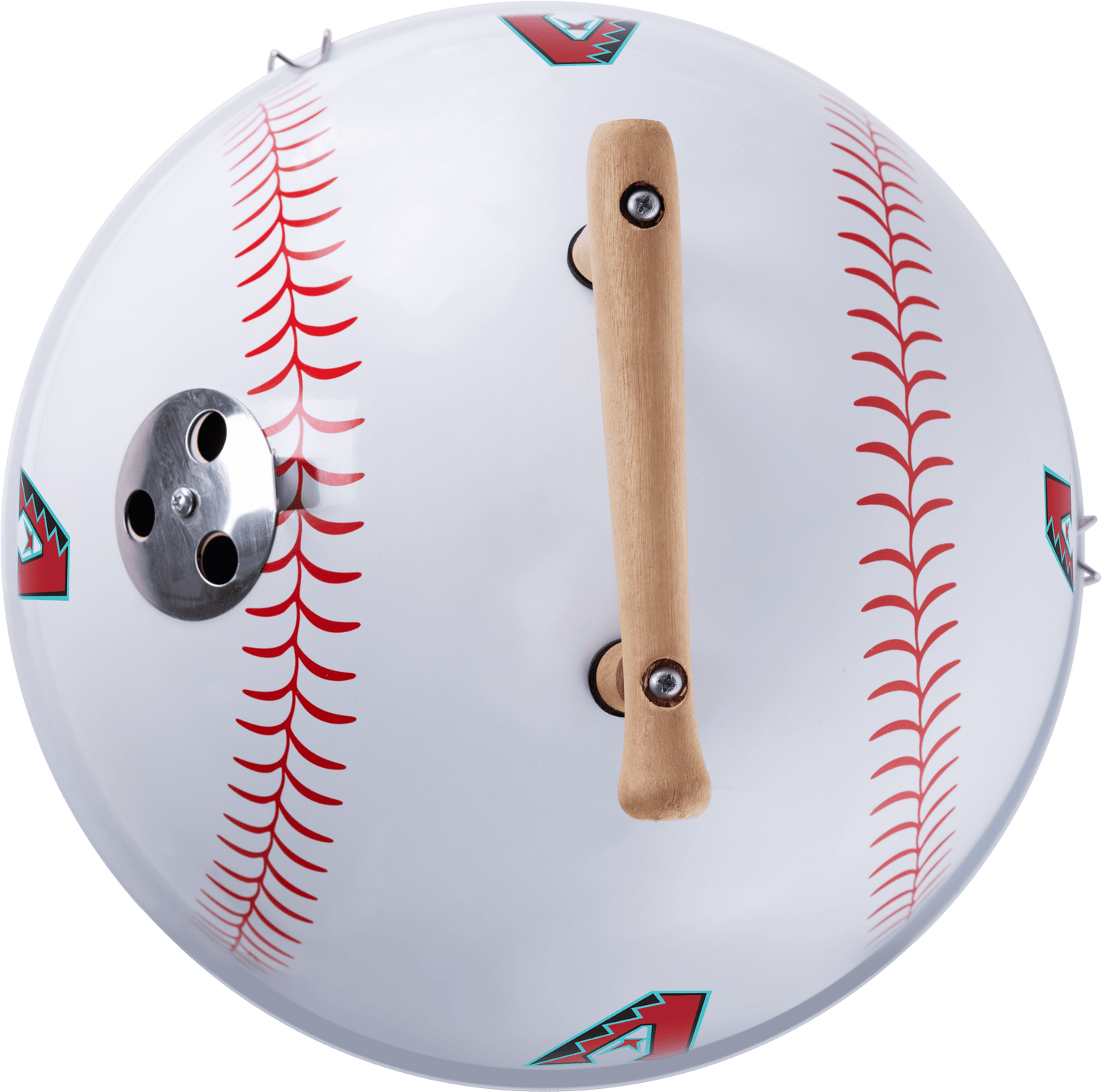 Arizona Diamondbacks 13" Steel Charcoal Baseball Grill