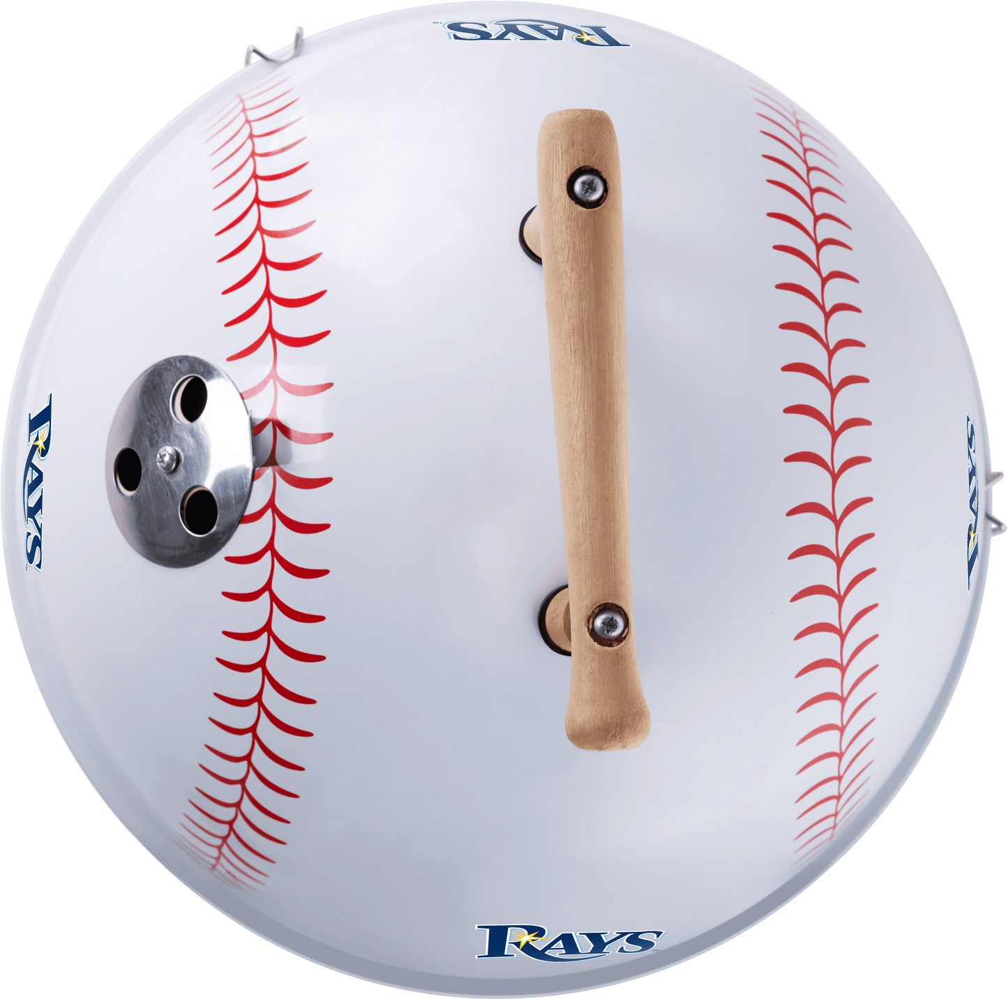 Tampa Bay Rays 13" Steel Charcoal Baseball Grill