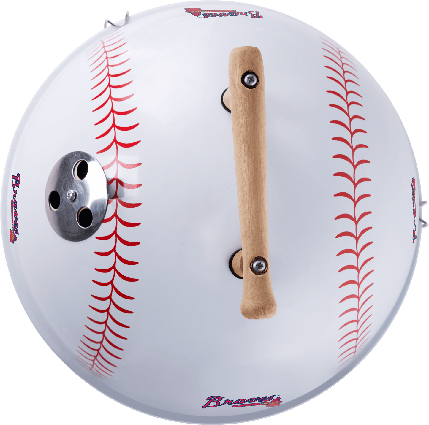 Atlanta Braves 13" Steel Charcoal Baseball Grill