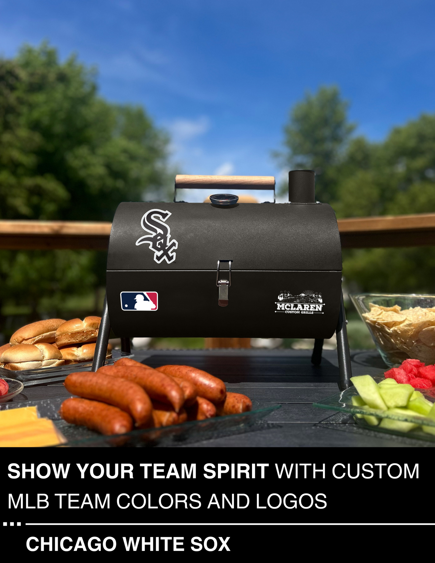 Chicago White Sox Portable Dual Surface Charcoal Grill