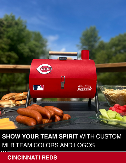 Cincinnati Reds Portable Dual Surface Charcoal Grill