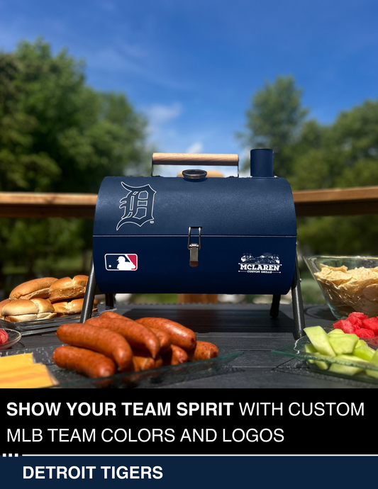 Detroit Tigers Portable Dual Surface Charcoal Grill