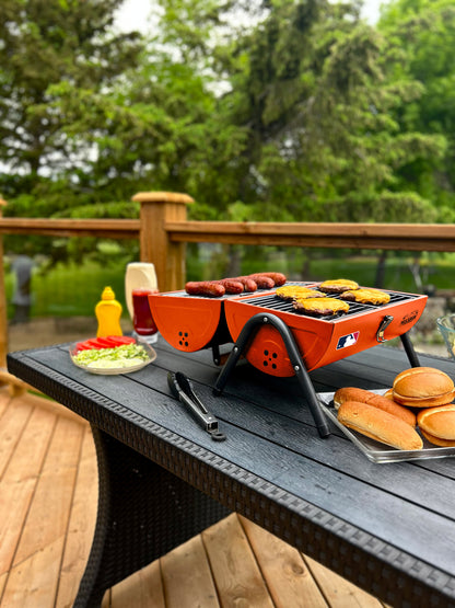 Baltimore Orioles Portable Dual Surface Charcoal Grill