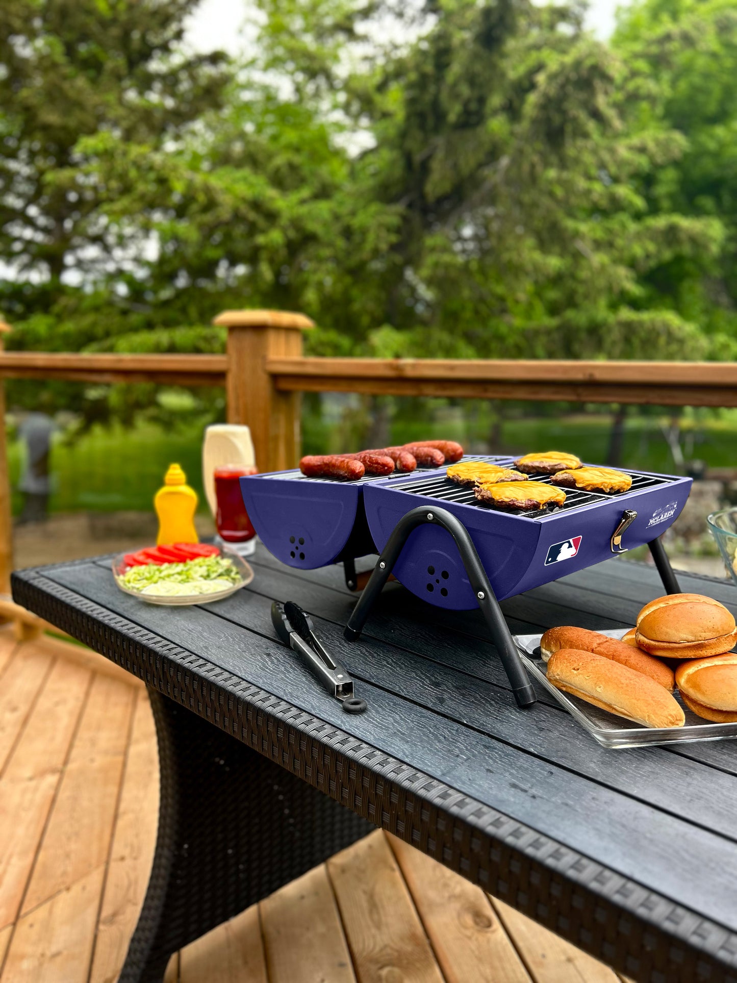 Colorado Rockies Portable Dual Surface Charcoal Grill