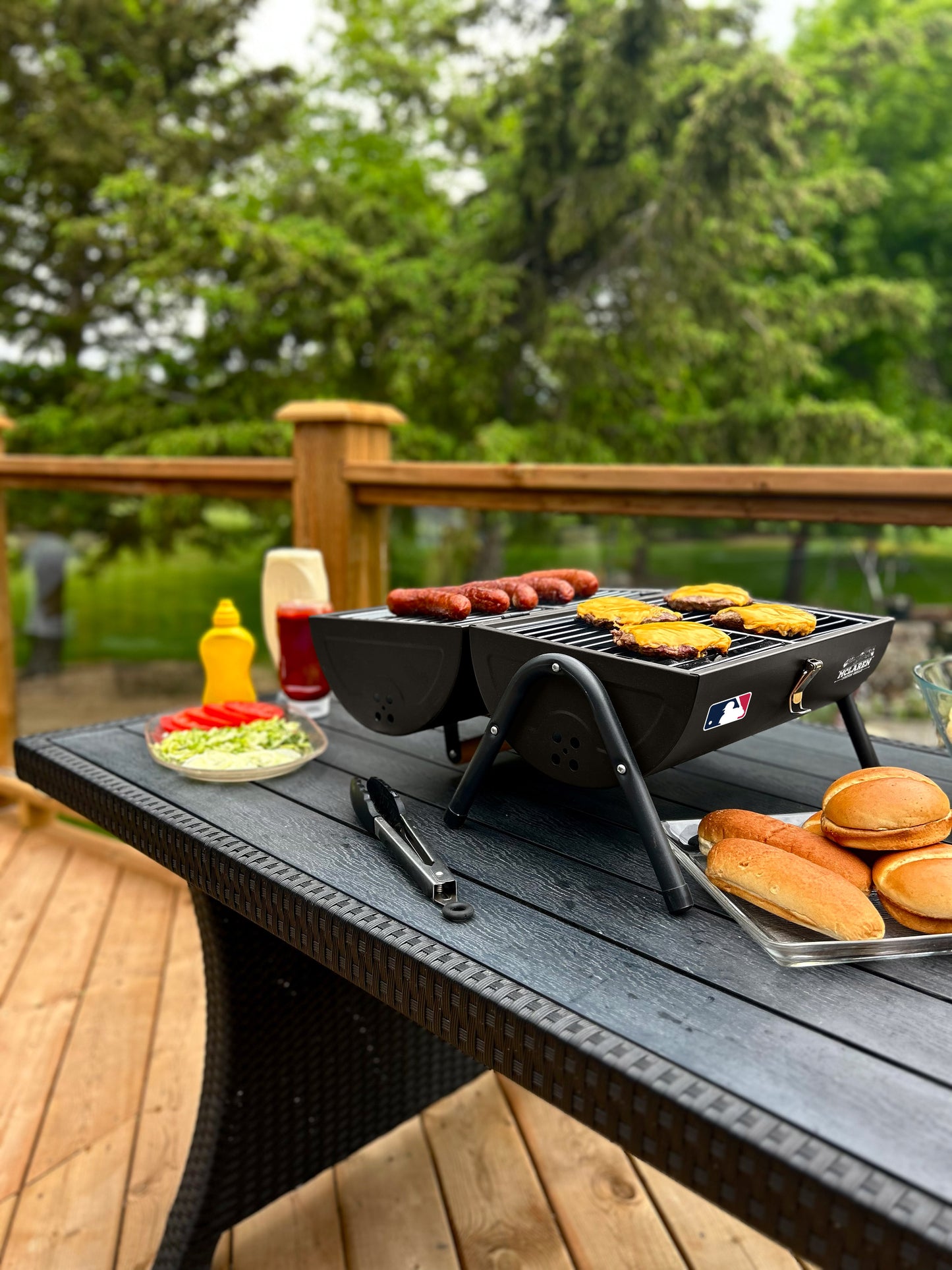 Pittsburgh Pirates Portable Dual Surface Charcoal Grill