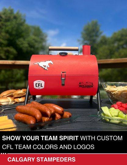 Calgary Stampeders Portable Dual Surface Charcoal Grill