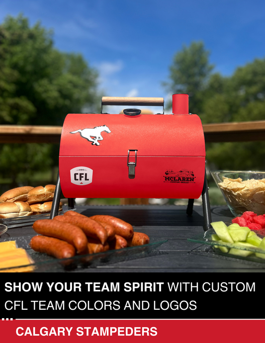 Calgary Stampeders Portable Dual Surface Charcoal Grill