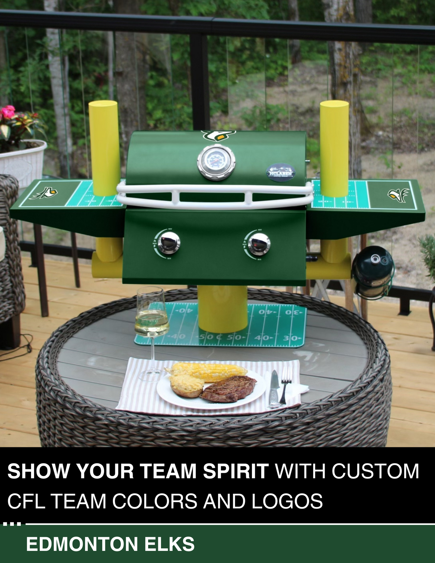 Edmonton Elks Portable Football Grill