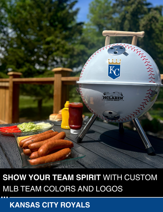 Kansas City Royals 13" Steel Charcoal Baseball Grill