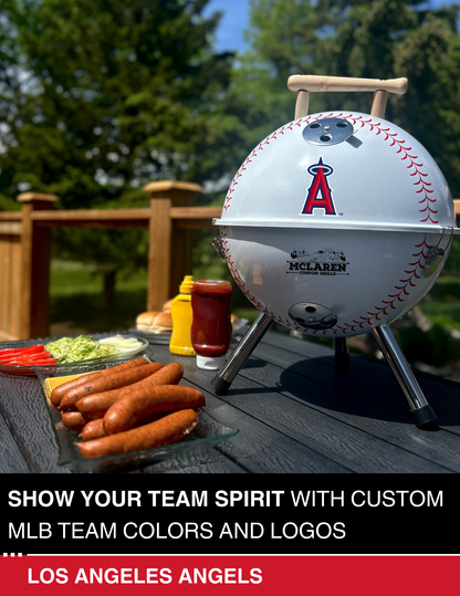 Los Angeles Angels 13" Steel Charcoal Baseball Grill