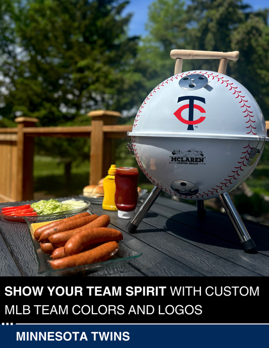 Minnesota Twins 13" Steel Charcoal Baseball Grill