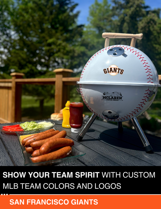 San Francisco Giants 13" Steel Charcoal Baseball Grill