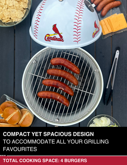 St. Louis Cardinals 13" Steel Charcoal Baseball Grill