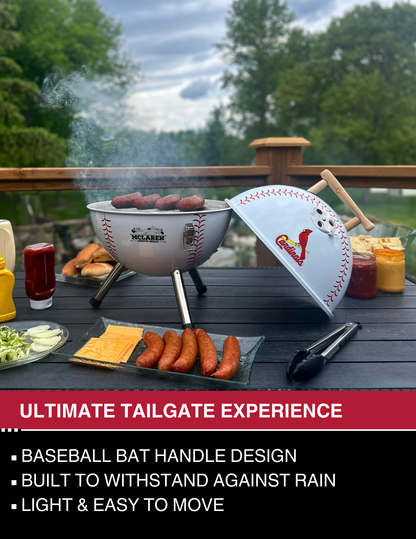 St. Louis Cardinals 13" Steel Charcoal Baseball Grill