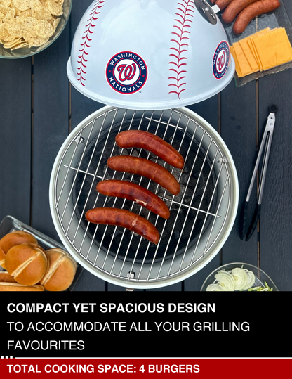 Washington Nationals 13" Steel Charcoal Baseball Grill