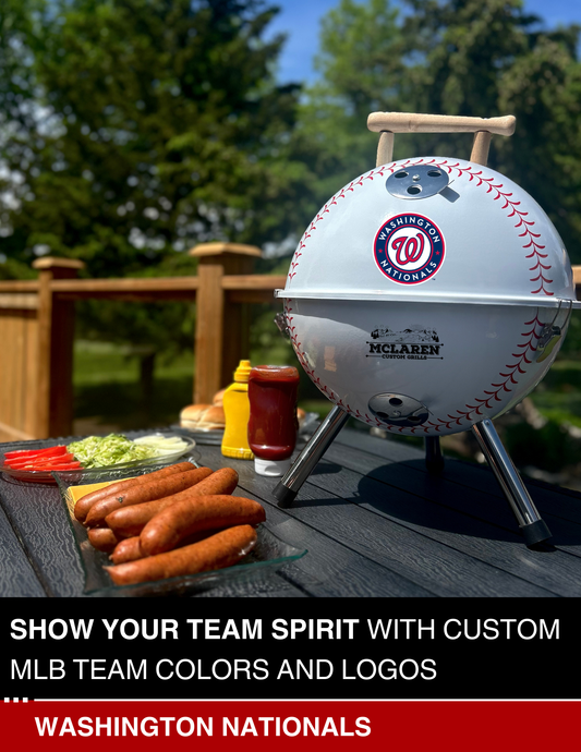 Washington Nationals 13" Steel Charcoal Baseball Grill