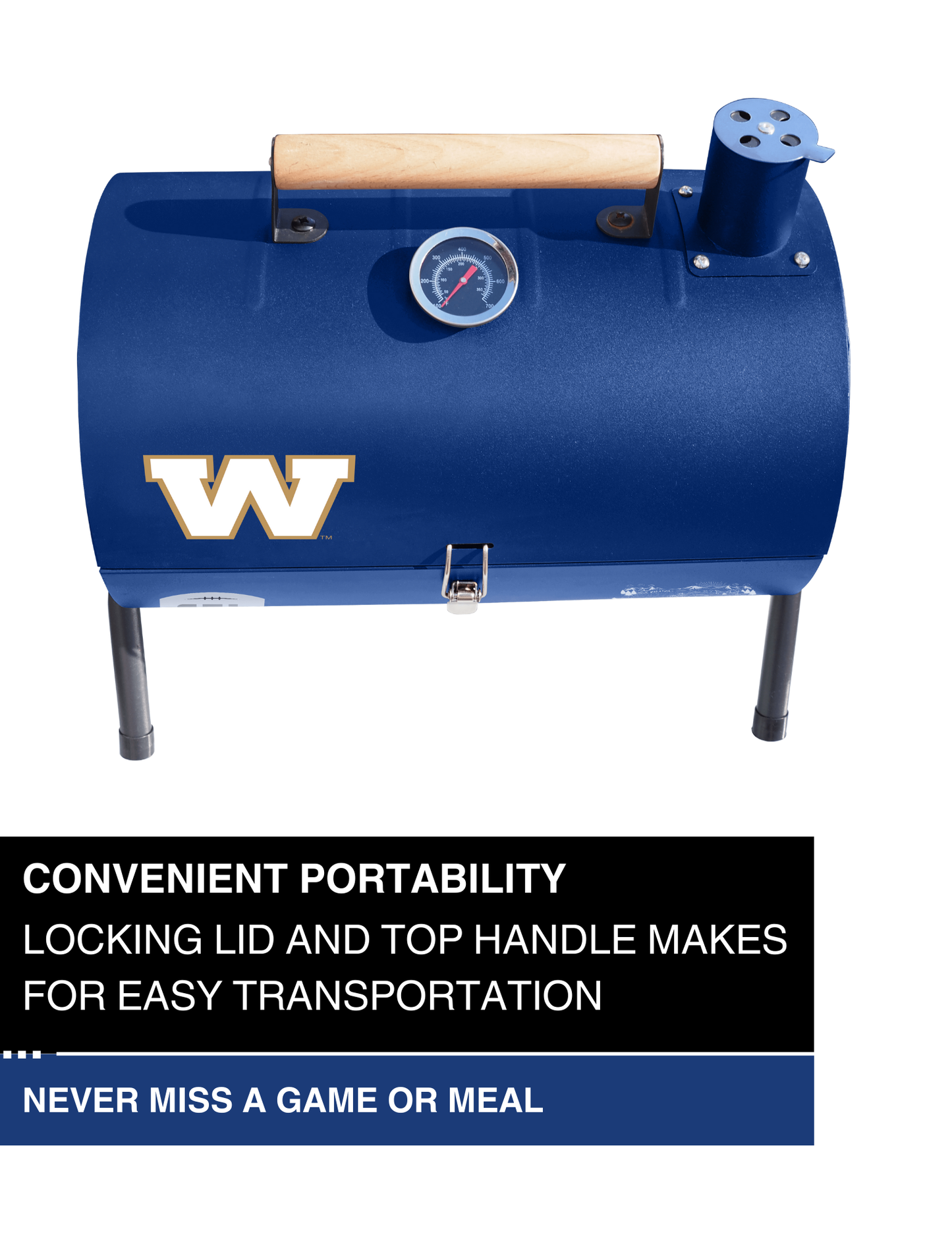 Winnipeg Blue Bombers Portable Dual Surface Charcoal Grill